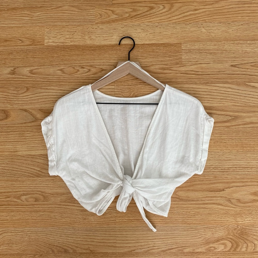 Princess Polly Cropped Tie Shirt